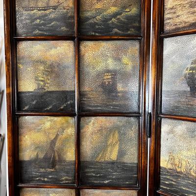 1370 Ralph Lauren Nautical Sailboat Room Divider Screen