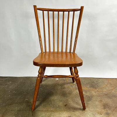 1375 Set of 5 Mid Century Spindle Back Dining Chairs