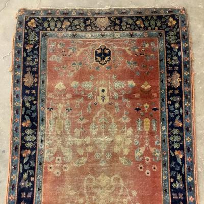 1436 Antique Oriental Hand knotted Runner