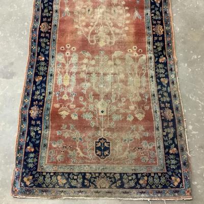 1436 Antique Oriental Hand knotted Runner