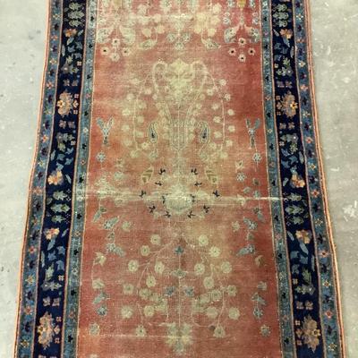 1436 Antique Oriental Hand knotted Runner