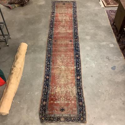 1436 Antique Oriental Hand knotted Runner