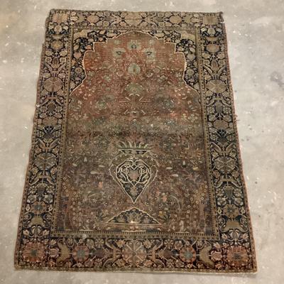 1438 Antique Oriental Handknotted Rug