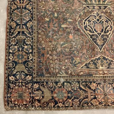 1438 Antique Oriental Handknotted Rug