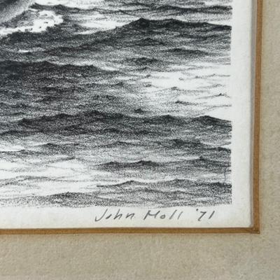 1427 Signed and Numbered Artwork by John Mall â€˜71 â€œChesapeake Bay Dingyâ€