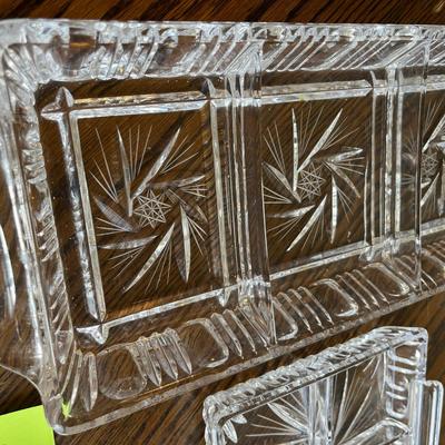 Crystal Cut Glass trays