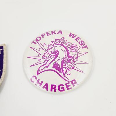 TOPEKA WEST HIGH SCHOOL PIN & PATCH