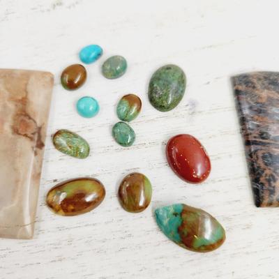 FANTASTIC NATURAL STONE CABOCHON BUNDLE #3 (includes TURQUOISE)