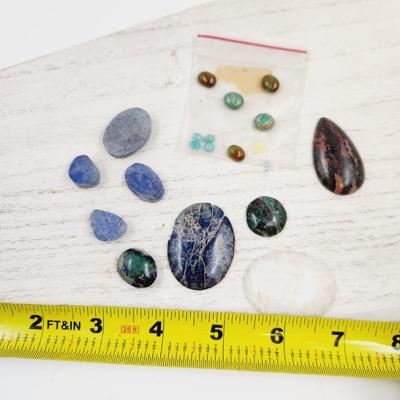 FANTASTIC NATURAL STONE CABOCHON BUNDLE #4 (TURQUOISE included)