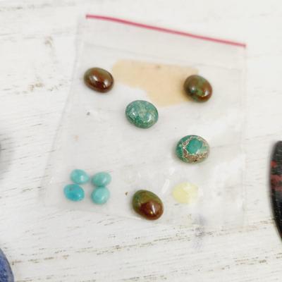 FANTASTIC NATURAL STONE CABOCHON BUNDLE #4 (TURQUOISE included)