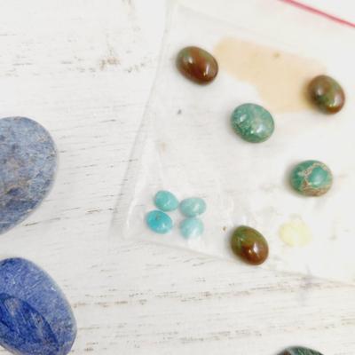 FANTASTIC NATURAL STONE CABOCHON BUNDLE #4 (TURQUOISE included)