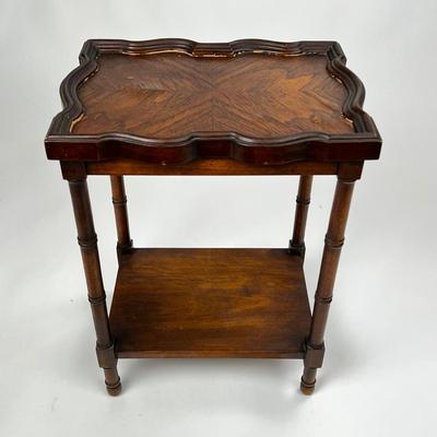1430 Brandt Mid Century Faux Bamboo Side Table