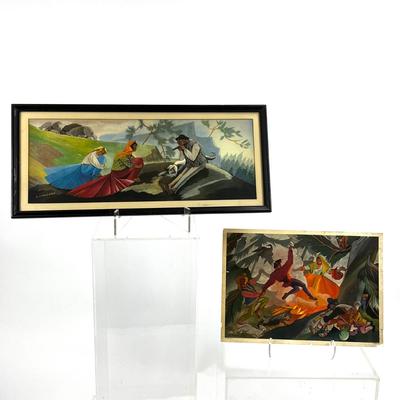 1431 Pair of Colored Prints by Zofia Stryjenska (1891-1976) Poland