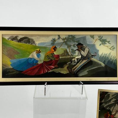 1431 Pair of Colored Prints by Zofia Stryjenska (1891-1976) Poland