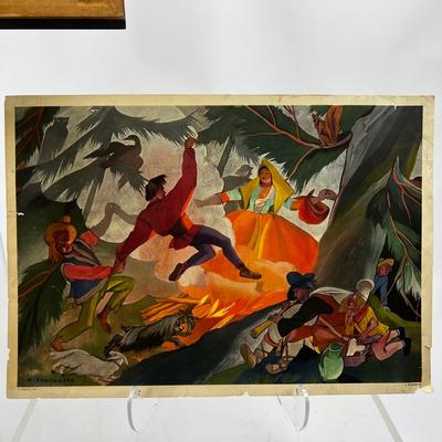 1431 Pair of Colored Prints by Zofia Stryjenska (1891-1976) Poland