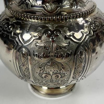 1432 Antique Victorian Silver Plate Tea Set of 6