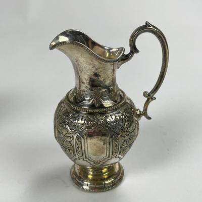 1432 Antique Victorian Silver Plate Tea Set of 6