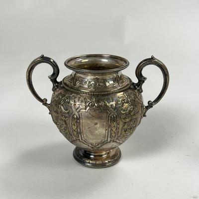 1432 Antique Victorian Silver Plate Tea Set of 6