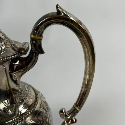 1432 Antique Victorian Silver Plate Tea Set of 6