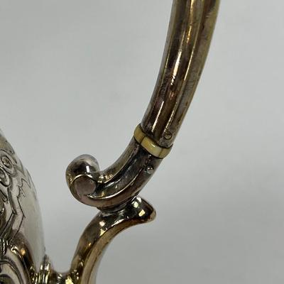 1432 Antique Victorian Silver Plate Tea Set of 6