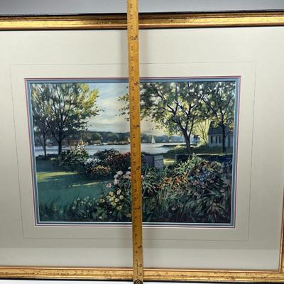 Collectible Modern Impressionist Harbor Garden by Paul Landry Greenwich Workshop Framed Fine Art Print