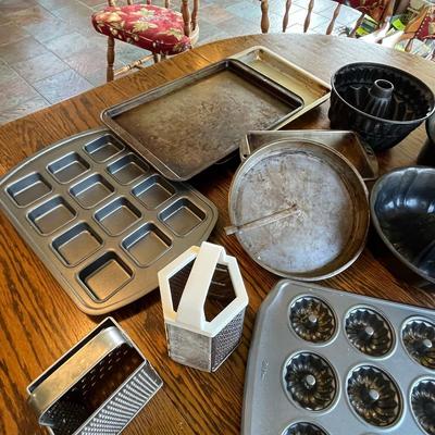 Large lot of Baking Tin Ware