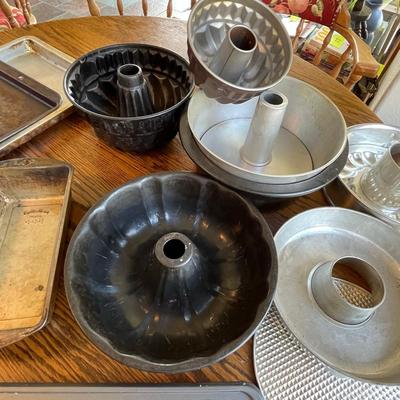Large lot of Baking Tin Ware