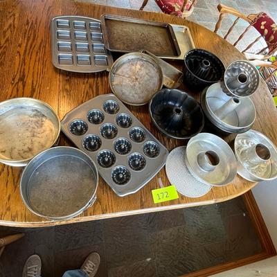 Large lot of Baking Tin Ware