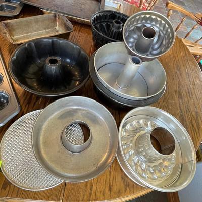 Large lot of Baking Tin Ware
