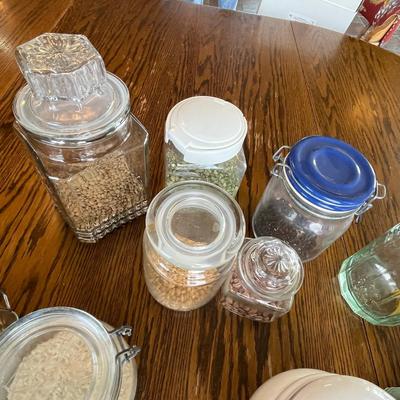 Lot of Glass canisters