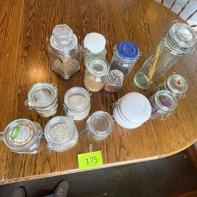 Lot of Glass canisters