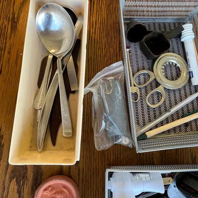 Trays of utensils