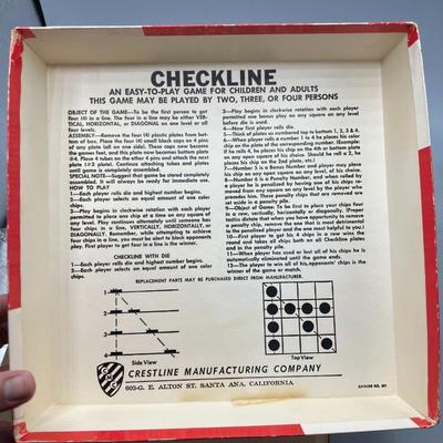 Vintage Checkline 501 Classic Space Tic Tac Toe Assembly Game