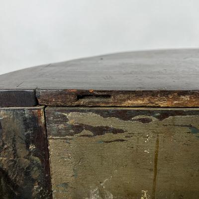 1433 Antique Hand Carved Demi-Lune Console Table