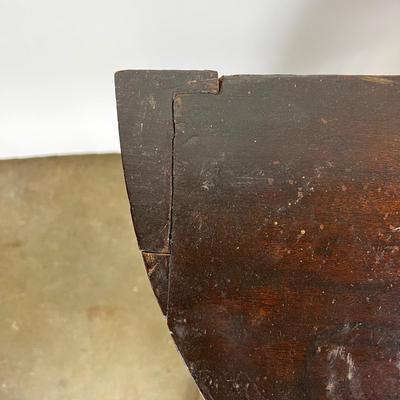 1433 Antique Hand Carved Demi-Lune Console Table