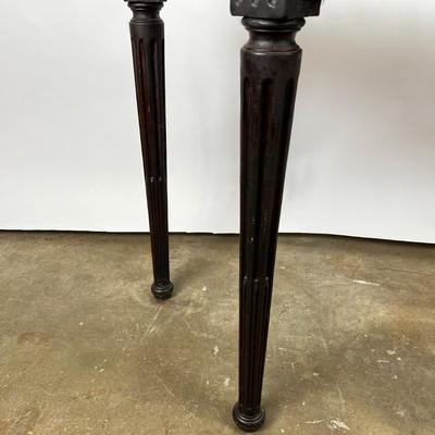 1433 Antique Hand Carved Demi-Lune Console Table