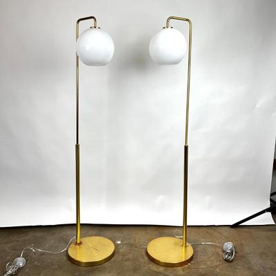 1434 Hudson & Canal Harrison Arc Floor Lamps