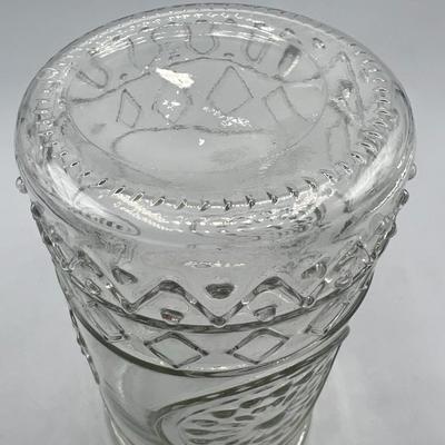 Vintage Clear Romantic Cooler Glass Geometric Design