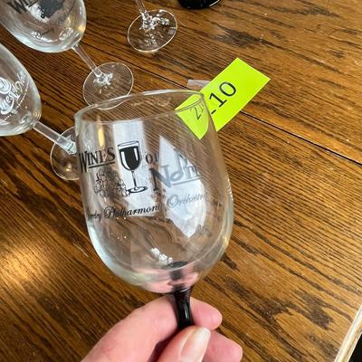 Lot of advertising wine glasses
