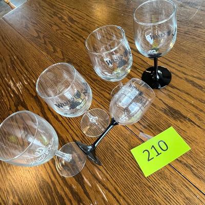 Lot of advertising wine glasses