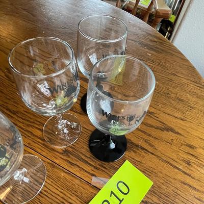 Lot of advertising wine glasses
