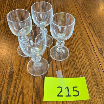 Set of 4 Small Wine Glasses