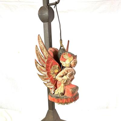 1450 Pair of Antique Wooden Carved Balinese Decorative Hangings
