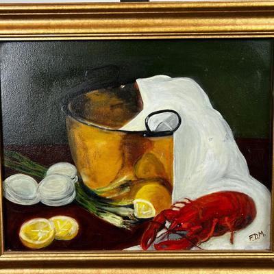 1455 Set of 3 Still Lifeâ€™s and Table Scape