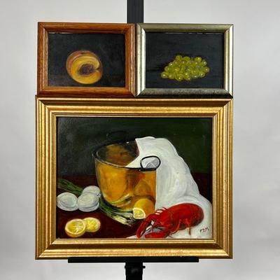 1455 Set of 3 Still Lifeâ€™s and Table Scape