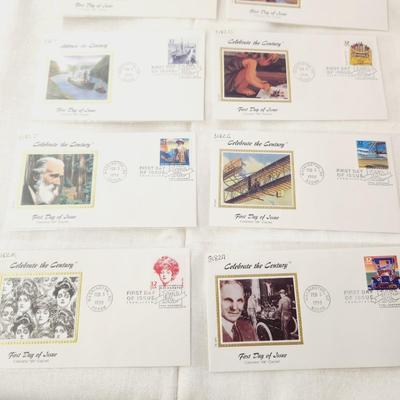 8 PC - FIRST DAY ISSUE STAMPS - CELEBRATE THE CENTURY - #2
