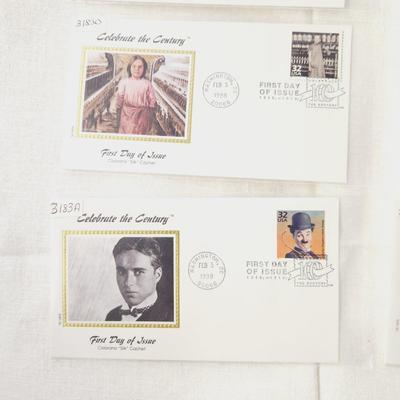 8 PC - FIRST DAY ISSUE STAMPS - CELEBRATE THE CENTURY - #3
