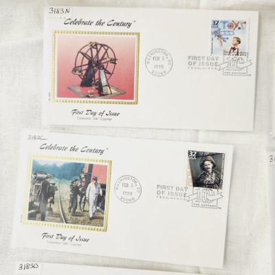 8 PC - FIRST DAY ISSUE STAMPS - CELEBRATE THE CENTURY - #3