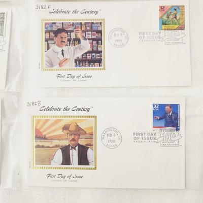 8 PC - FIRST DAY ISSUE STAMPS - CELEBRATE THE CENTURY - #3
