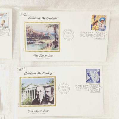 8 PC - FIRST DAY ISSUE STAMPS - CELEBRATE THE CENTURY - #3